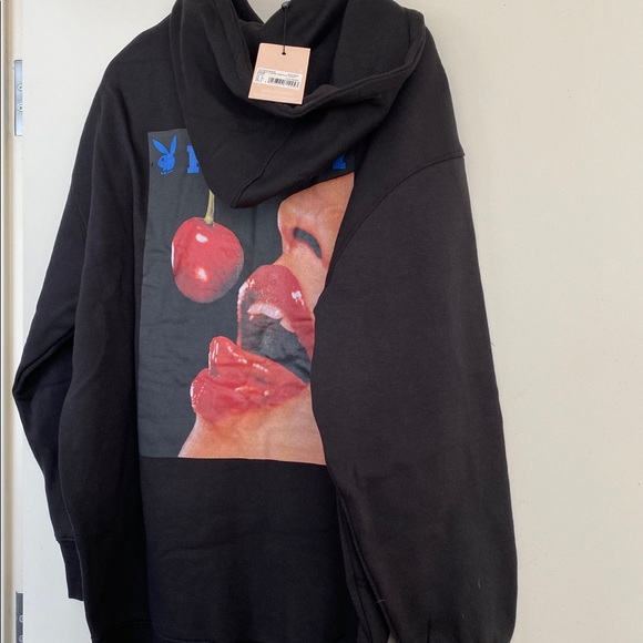 Playboy Black Cherry Graphic Hoodie Dress - Picture 5 of 5